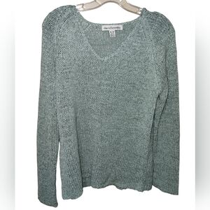 Vtg '99 David Brooks Crochet Sweater M Pastel Green Nwot